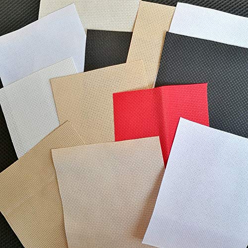 sdfpj 50x50cm Cuento Aleatorio Tamaño de Color Aida Paño Tela de Punto de Cruz Lienzo Bricolaje Handmade Seed Handcraft Operoom (Cross Stitch Fabric CT Number : 18CT)