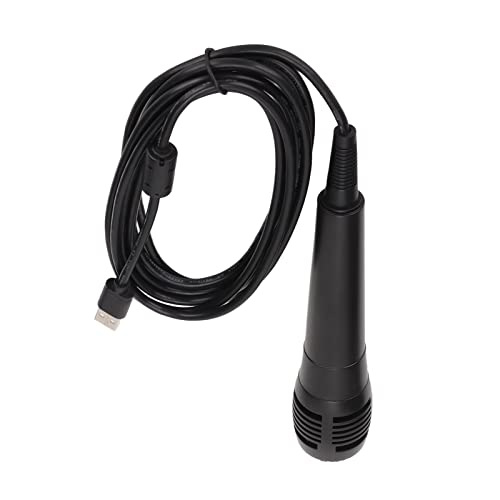 Seacanl Micrófono con Cable, Ligero, Ancho, Compatible, con Cable de 10 Pies, Micrófono para Juegos, Negro, Sonido Preciso para Wii para Juegos de Música
