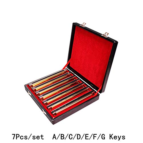 Security Accessory Precisión 7Pcs / Set Armónica 24 Agujero trémolo Harp A/B/C/D/E/F/G Keys Instrumento Musical del órgano de Boca for Collect Gaita