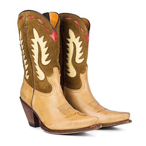Sendra Boots Bota Cowboy 15351 Gorca Cuero Y Serraje Fantasía en tonos Marrones (39)