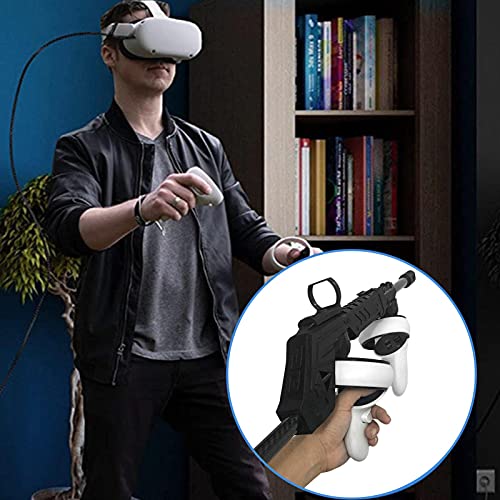 sfadf VR Magnetic Gu n Stock Game Grip - Bastón de agarre para mando Quest 2, accesorios para juegos de tiro y diferentes tipos de juegos de rol