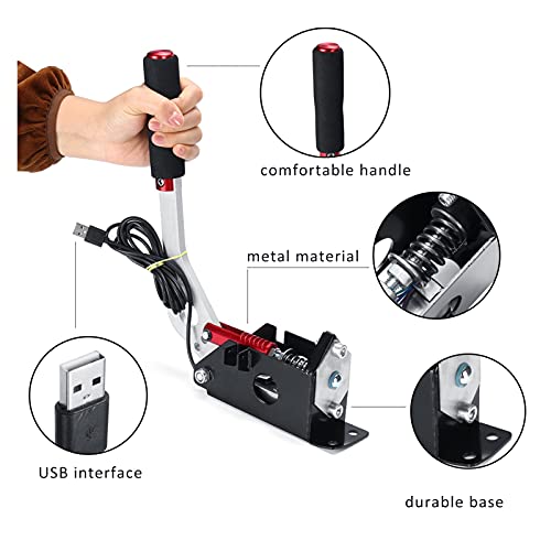 S.handbrake Windows de PC de Pastel de Mano USB Ajuste para SIM Racing Game Fit for Logitech G27 G29 T300 Fanatec para LFS Dirt Rally Carro (Color : Blue)