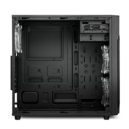 Sharkoon VG6-W RGB - Caja de Ordenador, PC Gaming, Semitorre ATX, Negro