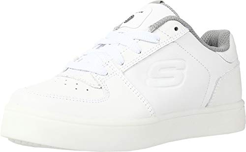 Skechers Energy Lights-Elate, Zapatillas Altas Unisex Adulto, Multicolor (Wht Black Leather/Black Trim #L), 38 EU