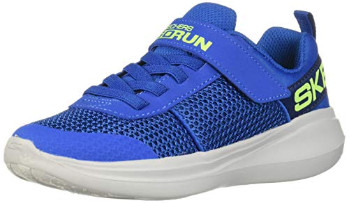 Skechers Go Run Fast Tharo, Zapatillas, Blue/Lime, 33.5 EU