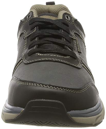 Skechers Sentinal-Lunder, Zapatillas Hombre, Negro (BLK Black Leather), 41 EU