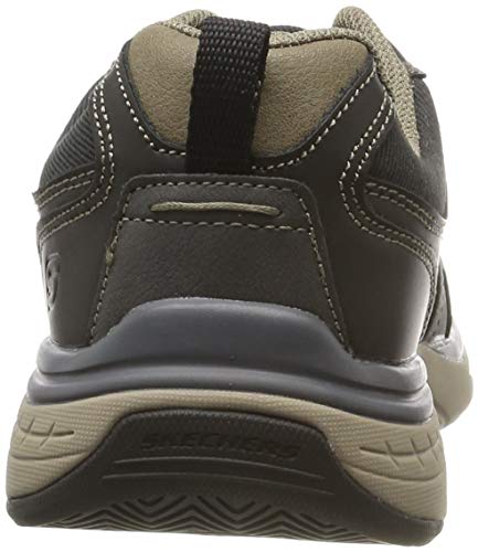 Skechers Sentinal-Lunder, Zapatillas Hombre, Negro (BLK Black Leather), 41 EU