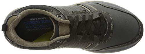 Skechers Sentinal-Lunder, Zapatillas Hombre, Negro (BLK Black Leather), 41 EU