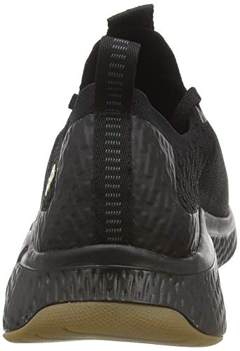 Skechers Solar Fuse, Zapatillas Hombre, Azul (Black Knit/PU/Gold Trim Bkgd), 48 EU