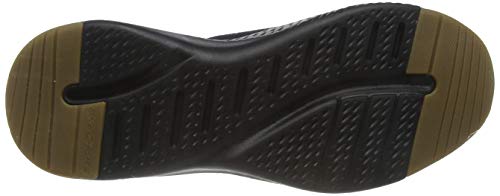 Skechers Solar Fuse, Zapatillas Hombre, Azul (Black Knit/PU/Gold Trim Bkgd), 48 EU