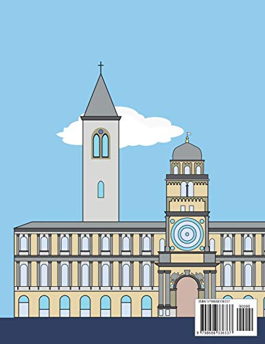 Skylines in Europe Coloring Book for Kids 3 & 4