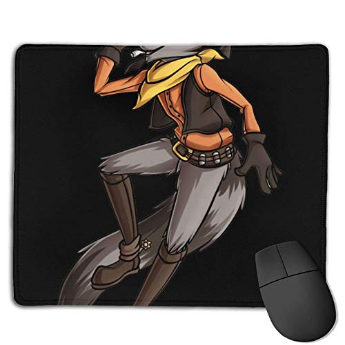Sly Cooper - Alfombrilla de ratón antideslizante para juegos con base de goma para ordenadores