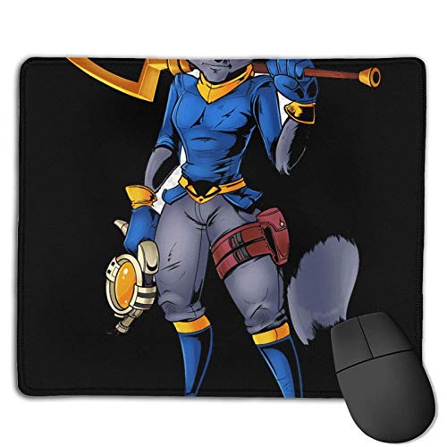 Sly Cooper - Alfombrilla de ratón antideslizante para juegos con base de goma para ordenadores