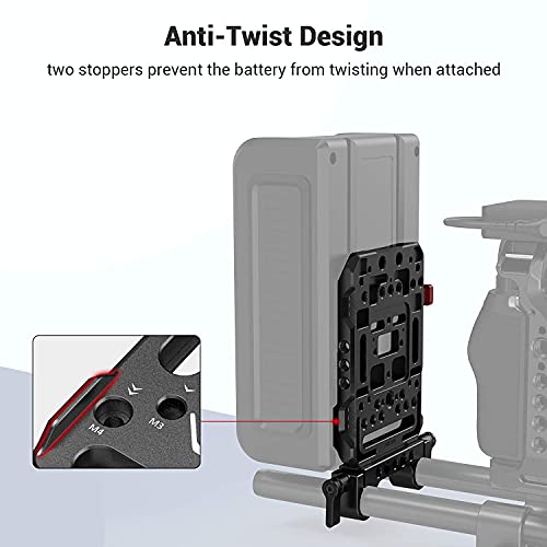 SMALLRIG V Mount Battery Plate Placa de Batería con 15mm LWS Rod Clamp - 3016
