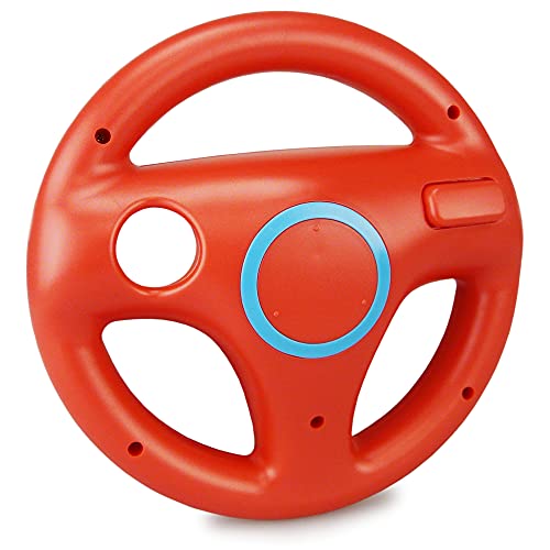 smardy Volante de carreras / Racing Wheel De Dirección rojo compatible con Nintendo Wii y Wii U Remote (Mario Kart, Juego De Carreras...)