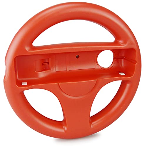 smardy Volante de carreras / Racing Wheel De Dirección rojo compatible con Nintendo Wii y Wii U Remote (Mario Kart, Juego De Carreras...)