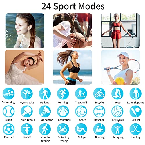 Smartwatch,1.69" Reloj Inteligente Mujer con Temperatura,Impermeable IP68 Fitness Reloj 24 Modos Deporte con Pulsómetro Monitor de Sueño Calorías Podómetro para Android iOS (Rosado)