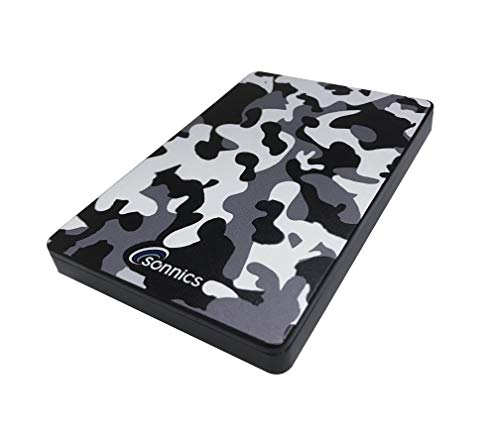Sonnics 320 GB gris Camo disco duro externo USB 3.0 velocidad de transferencia súper rápida para uso con Windows PC, Apple Mac, Smart TV, Xbox One y PS4 edición especial