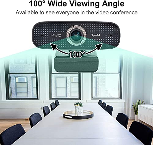 Spedal Webcam con trípode Full HD 1080P Webcam OBS Live Streaming Webcam PC con Micrófono Xbox Youtube Computer cámara para Skype Facebook y Twitch, PC Cámara Mac Compatible con Windows