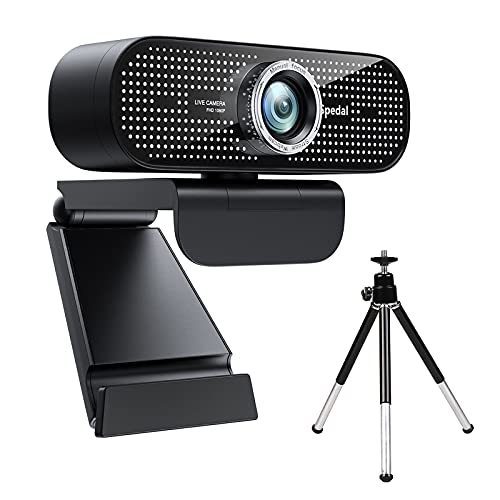 Spedal Webcam con trípode Full HD 1080P Webcam OBS Live Streaming Webcam PC con Micrófono Xbox Youtube Computer cámara para Skype Facebook y Twitch, PC Cámara Mac Compatible con Windows