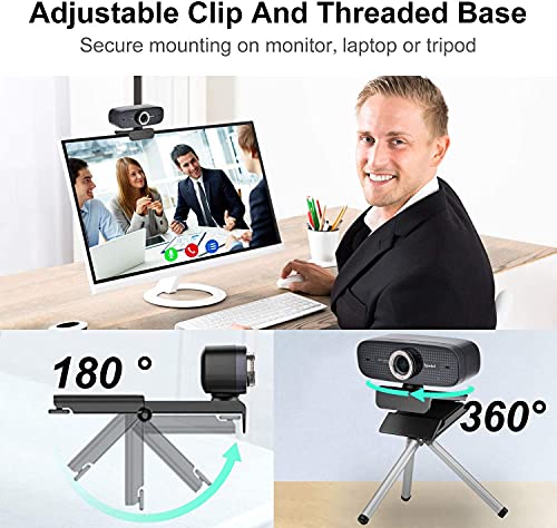 Spedal Webcam con trípode Full HD 1080P Webcam OBS Live Streaming Webcam PC con Micrófono Xbox Youtube Computer cámara para Skype Facebook y Twitch, PC Cámara Mac Compatible con Windows