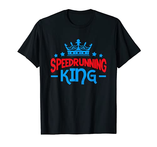 Speedrunning King - Divertido Speedrunner Gamer Camiseta