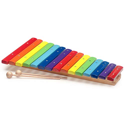 Stagg XYLO-J15 RB Xylophone with 15 colour-coded keys (Rainbow colours)