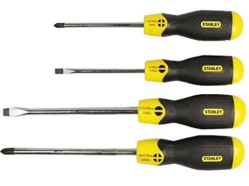 STANLEY 0-65-013 - Juego de 4 destornilladores: plana y phillips