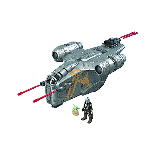 Star Wars Mission Fleet Mandalorian The Child Razor Crest Outer Rim Run-Figura de acción y vehículo a Escala de 6 cm, Multicolor (Hasbro F0589)