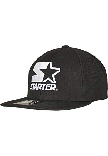 STARTER BLACK LABEL Starter Logo Snapback Gorra de béisbol, Negro, One Size Unisex Adulto