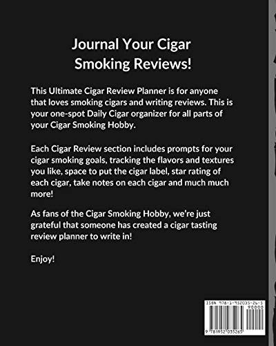 Steam Supporter Cigar Journal: Aficionado | Cigar Bar Gift | Cigarette Notebook | Humidor | Rolled Bundle | Flavors | Strength | Cigar Band | Stogies and Mash | Earthy