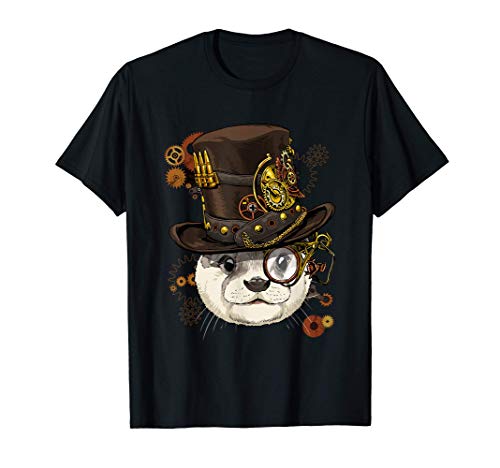 Steampunk Otter Shirt Steampunk Lovers Gift For Women & Men Camiseta