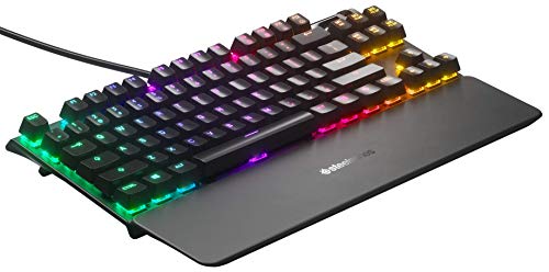 SteelSeries Apex 7 TKL Compacto Teclado mecánico para gaming, Smart Display OLED, Retroiluminación LED RGB Interruptores rojo Teclado nórdica QWERTY