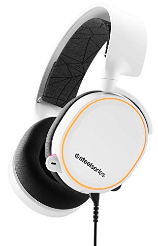 SteelSeries Arctis 5 Auriculares De Juego, Iluminados Por Rgb, Dts Headphone: X V2.0 Surround Para Pc Y PlayStation 4, Blanco