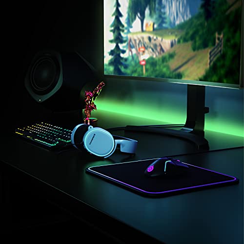 SteelSeries Arctis 5 Auriculares De Juego, Iluminados Por Rgb, Dts Headphone: X V2.0 Surround Para Pc Y PlayStation 4, Blanco