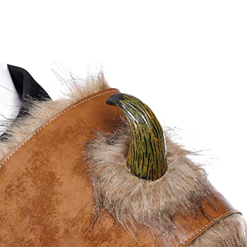 STOBOK Armadura de Hombro Cosplay Pu Cuero Clásico Traje de Vikingo Hombres Hombreras Guerreros Cubierta de Hombro para Fiesta de Cosplay (Izquierda)