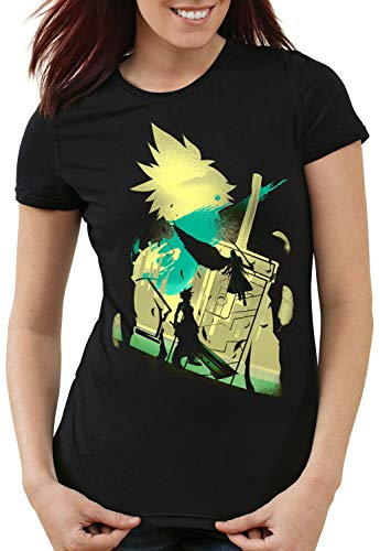style3 VII Fantasy Battle Camiseta para Mujer T-Shirt Avalanche Sephiroth PS iOS japón, Talla:S