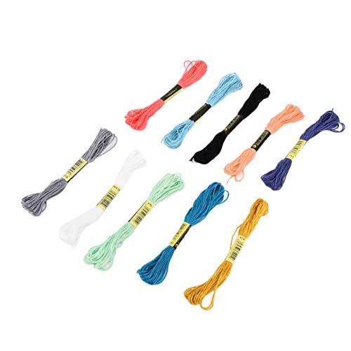 Suministros de Costura, Kits de Bordado Coloridos, Juego de Hilos de Bordado, Herramienta, Bolígrafo de Bordado, Punzón, Aguja, Kits de Bordado para Clubes, para el Aula