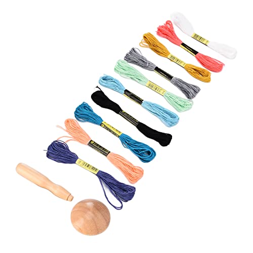 Suministros de Costura, Kits de Bordado Coloridos, Juego de Hilos de Bordado, Herramienta, Bolígrafo de Bordado, Punzón, Aguja, Kits de Bordado para Clubes, para el Aula