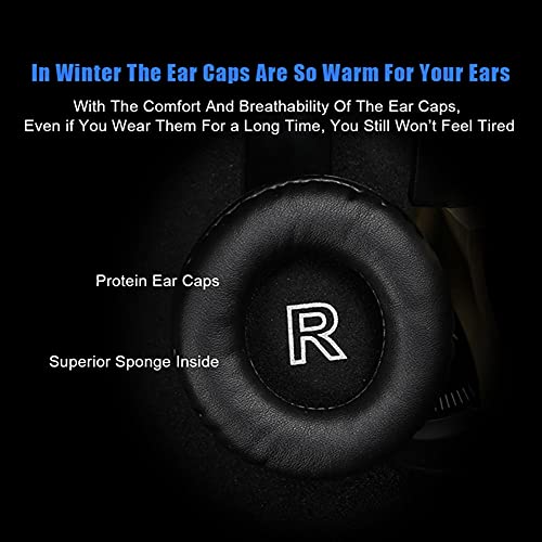 SUN JUNWEI Auriculares inalámbricos Plegables de Audio Bluetooth Auriculares estéreo Micrófono Incorporado con Radio FM Micro SD para teléfono, PC, Tableta, Trabajo, PC,Black Gold