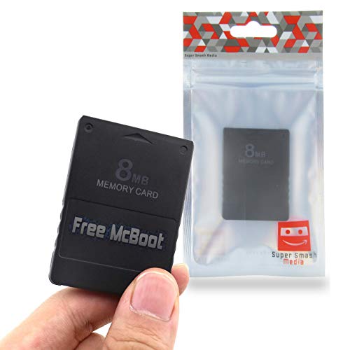 SuperSmashMedia® - Free McBoot FMCB 1.966 PS2 Memory Card 8MB (For Sony PlayStation 2 & PS2 Slim) [Black]