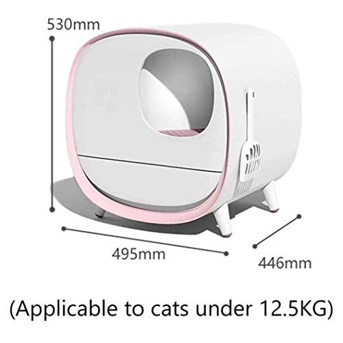 SXZZ Inteligente Automático Arenero Gatos, Inodoro Automático para Gatos, Inducción Limpieza Rotativa Cat Robot Litter Caja De Arena Autolimpiante,Azul