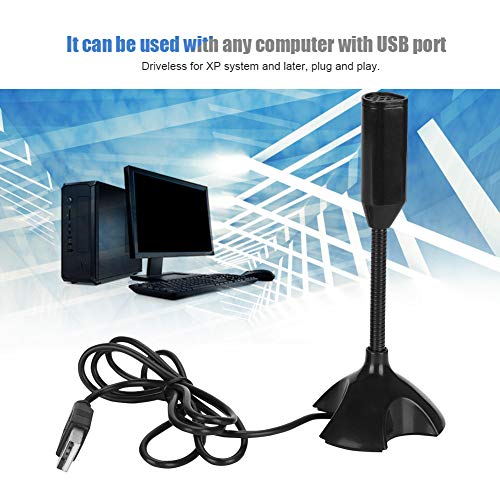 T angxi Micrófono de PC para Raspberry Pi, micrófono USB sin Controlador Plug and Play Micrófono de grabación de computadora Micrófono sin Unidad para Win XP para Raspberry Pi 2/3