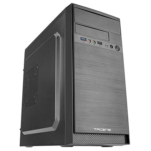 Tacens Anima AC4, Caja de Ordenador Micro ATX, Aluminio Pulido, USB 3.0, Negro
