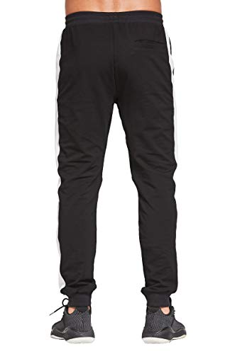 Tansozer Pantalon Chandal Hombre Jogger Hombre Pantalon Deporte Hombre Algodon Tenis Jogging Pantalon Running Deportivo Hombre Slim Fit Sweatpants Negro S