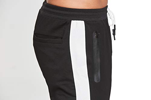 Tansozer Pantalon Chandal Hombre Jogger Hombre Pantalon Deporte Hombre Algodon Tenis Jogging Pantalon Running Deportivo Hombre Slim Fit Sweatpants Negro S