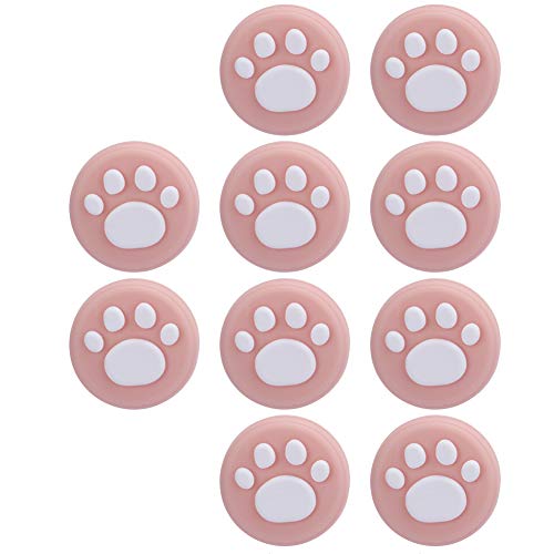Tapa de balancín de silicona, cubierta de agarre para el pulgar Cubierta de balancín de joystick con patrón de pata de gato, resistencia al desgaste universal para PS4/para XBOX ONE/para XBOX(#6)
