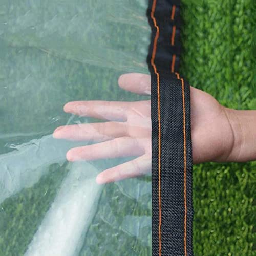 Tarpaulin Waterproof Heavy Duty Cover The Wind Block The Rain Balcony Plus Thick Outdoor Keep Warm Plastic Cloth Multi-Sizes Customizable (Color : Clear Size : 5x5m) (Clear 1x2m)