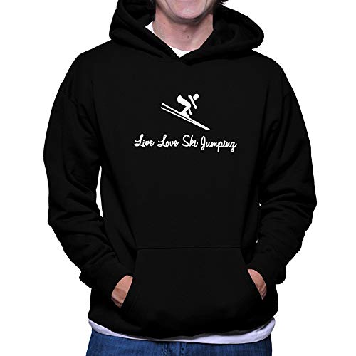 Teeburon Live Love Ski Jumping Sudadera con Capucha