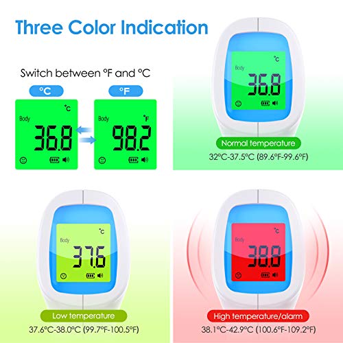Termometro digital frente Wawech termometro infrarrojos profesional para medir la fiebre instantánea y precisa medico sin contacto para para bebés, niños, adultos